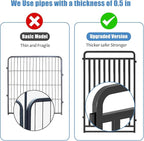 New Thickened Version Dog Playpen, 40 Inch Dog Fences for The Yard, Portable Outdoor Dog Playpen for Large/Medium/Small Dogs, Foldable Metal Dog playpen, with Doors (32 Panels, 40 Inch)