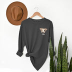 Custom Dog Photo Shirt, Cute Cat Mom Dad Gifts, Pet Lover Long Sleeve Shirts and Sweatshirts, Sentimental Memorial Personalized Gifts for Christmas, Birthday Multiple Colors