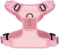Rnivvi No Pull Dog Harness, Cute Reflective Large Sized Puppy Harness, Adjustable Soft Padded Vest for Large Dogs, Heavy Duty Pet Vest with Easy Control Handle for Walking Training, Pink