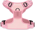Rnivvi No Pull Dog Harness, Cute Reflective Large Sized Puppy Harness, Adjustable Soft Padded Vest for Large Dogs, Heavy Duty Pet Vest with Easy Control Handle for Walking Training, Pink