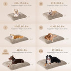EHEYCIGA Fluffy Dog Crate Bed for Small Dogs, Plush Faux Fur Crate Pad, Calming Anti Anxiety Small Dog Bed, Washable Soft Warm Mat with Non-Slip Bottom, Taupe