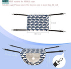 JSPYFITS Cat Cage Hammock with Ball,Double Layer Hanging Adjustable Soft Pet Bed Suit for Kitten Ferret Puppy Rabbit or Small Pet, 2 Level Indoor Bed for All Season(Blue Whale)