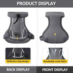 Cat Harness and Leash Set - Escape Proof, Adjustable Breathable Vest Harnesses with Reflective Strips, Easy Control & Secure Walking for Small Medium Large Cats Kitten Collar (Grey, Medium)
