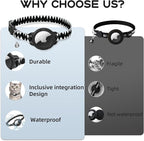 AirTag Cat Collars, Stretchy Collar with Apple AirTag Holder and Bell, Breakaway Ultra Design Elastic GPS Tracking Collars for Cats and Puppies, (7.5-12.5 Inch), Shark Pattern