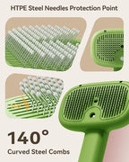 ROJECO 3-in-1 Pet Steam Brush for Cats&Dogs - Detangling Comb with Adjustable Mist, Handheld Deshedding Grooming Tool for Long/Short Hair, Massage Brush & Shedding Control Gift,Cordless (Green)