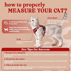 rabbitgoo Cat Harness and Leash for Walking, Escape Proof Soft Adjustable Vest Harnesses for Cats, Easy Control Breathable Reflective Strips Jacket, Red, S