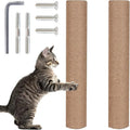 PowerKing Natural Sisal Replacement Scratching Post, 15.7'' 2 Pieces M8 Cat Scratch Post Refill Pole Parts for Refurbishment, Include Screws (Natural)