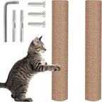 PowerKing Natural Sisal Replacement Scratching Post, 15.7'' 2 Pieces M8 Cat Scratch Post Refill Pole Parts for Refurbishment, Include Screws (Natural)