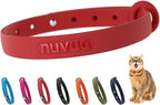 Red Cat Collar - Soft, Comfortable, and Lightweight Breakaway Collar with Name Tag Ring for Outdoor Cats and Sensitive Skin Kittens by Nuvuq (6 ⅞" to 10 ¼", Red)