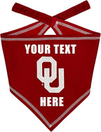 Pets First NCAA Oklahoma Sooners Personalized Tie Around Bandana for Dogs & Cats, Size Large/X-Large. Custom Dog Bandana Scarf Bib for Pet Cat Dog. The Ultimate Game-Day & Party Customizable Bandana
