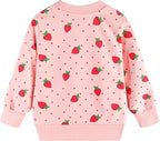 RETSUGO Toddler Baby Girls Sweatshirts Casual Pullover Crewneck Winter Long Sleeve Tops Shirts Clothes 3T-8T
