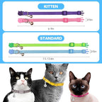 16 PCS Breakaway Cat Collars,Kitten Collar with Bell Cat Collars for Boy Girl Cats Breakaway Collar for Cats 6-9 Inch