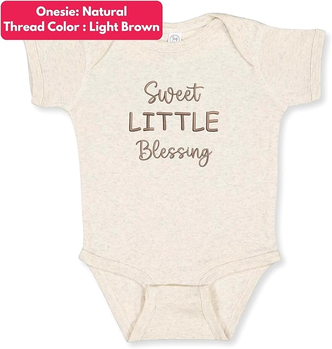 COUPLEHOODIES Personalized Baby Onesie Bodysuit – Custom Embroidery Gift for Pregnancy Reveal Baby Shower or First Grandchild