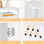 Yaheetech Cat Litter Box Enclosure, Hidden Litter Box Furniture with Open Shelf, Indoor Cat Washroom, Storage Cabinet Pet Crate, Side End Table, Wooden Pet House White