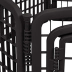 Amazon Basics 8-Panel Octagonal Plastic Dog Playpen, Portable Indoor/Outdoor Pet Fence with Gate, Exercise Pen for Puppies and Small Animals, 34 inches, Black