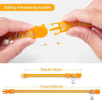 LLHK 2 Pack Breakaway Cat Collars & 2 Pcs Name Tags,Reflective Safety Kitten Collar with Bell,for Girl Boy Male Cats,Adjustable 7''-12'', Personalized ID Tag,Pet Supplies,Accessories