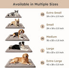 Dog Bed Mat, Dual-Sided Dog Crate Bed Mat - Ultra Soft & Machine Washable Kennel Pad for Medium Dogs, All-Season Comfort Pet Bed for Crates, Travel, and Home, Light Brown, 30 x 18 Inch