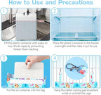 Hamiledyi Rabbit Cooling Pouch with Ice Pack - No Condensation Pad for Bunny Cage Accessories, Washable Cooling Mat for Small Animals (Ferret, Guinea Pig, Chinchilla) in Summer