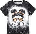 PATPAT Girls Crewneck Short Sleeve Graphic Tees Animal Print Shirts Cute Summer Outfits 5-12 Years