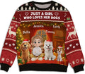 Wrappiness A Girl And Her Dog Christmas Sweatshirt - Cozy Unisex Fit Custom Shirt - Cute for Women Pet Lovers