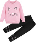 Little Girls Unicorn Outfits 2 Piece Kids Ruffle Sleeve Sweatshirt + Leggings Fall Leopard Clothing Sets 2-10 Years Old
