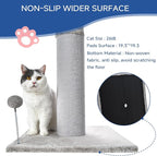 Cat Scratching Post Carpet Scratching Post 41" for Indoor Cats, Tall Cat Scratch Post, Carpet Cats Scratcher with Replaceable Toys, Sturdy Base, Large, Light Gray