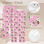 Custom Couple Pajama Pants Sock with Funny Face, Personalized PJ Anniversary Birthday Women Men Pants