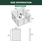 FXW MiniPaws Unleashed Dog Playpen, Expandable & Portable Design for Yard, RV Camping and Indoor Use, for Small and Medium Dogs, 32-inch 8 Panels