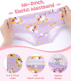 Girls and Toddlers 100% Cotton Underwear Tagless Soft Panties Size 2-3T,4-5T,6,8,10,12 (6-Pack)