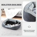 SIWA MARY Dog Beds for Small Medium Large Dogs & Cats. Washable Pet Bed, Orthopedic Dog Sofa Bed, Soft Calming Sleeping Warming Puppy Bed (Star-Grey, Small-(20’’x 19’’x 6’’))