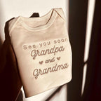 COUPLEHOODIES Personalized Baby Onesie Bodysuit – Custom Embroidery Gift for Pregnancy Reveal Baby Shower or First Grandchild