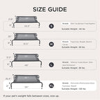 Bedsure Outdoor Elevated XL Dog Bed, Portable Indoor & Outdoor Cooling Raised Cot Pet Hammock Bed with Skid-Resistant Feet, Frame with Breathable Mesh, Black, 54 inches