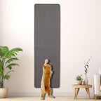 66.93x19.68x0.32 inch Thickened Cat Wall Scratcher Carpet, Cat Climbing Wall, Durable Cat Wall Furniture, Tall Cat Scratching Post, Wall Scratchers for Indoor Cats, Couch Sofa Protector (Grey)