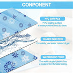 Dog Cooling Mat, Cooling Mat for Dogs & Cat, Provides Instant Relief for Small, Medium, Large Dogs, Washable, Non-Slip Design, Perfect for Hot Summer Days to Keep Pets Comfortable(M 19.6''*23.6'')