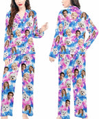 Artsadd Custom Pajamas for Women Men Family, Personalized Face Pjs Pajama Pants, Funny Pet Photo Loungewear Sleepwear Jammies