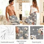 Custom Couple Pajama Pants Sock with Funny Face, Personalized PJ Anniversary Birthday Women Men Pants