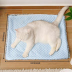 Two Uses'Cat Mat,Self Warming&Cooling Cat Mat.18 * 24in-Cooling Cat Pad.Hot/Cold Mat for Dogs and Cats.Free A Gel Pack and A Disposable Self-Heating Pad,Temperature Lock Design,Machine Washable