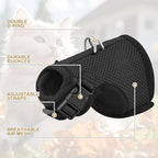 MoNiBloom Soft Cat Harness for Walking Escape Proof and Travel, Kitten Adjustable Breathable Vest Harness - Black, S