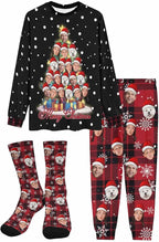 Artsadd Personalized Pajamas with Faces for Women Men Custom Christmas Pajamas Gifts for Family Couple, Funny Photo Pjs