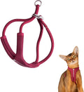 Escape Proof Y Shape Cat Harness Anti-Choke Buckle Adjustable Comfortable Padded Cat Vest Harness Anti Escape Cat Rope Harness for Kitten Small Medium Large Cats (Burgundy, M)