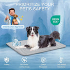 Cozyide Dog Cooling Mat, Extra Large Cooling Mat for Dogs, Reversible Pad for Pet, 40" L x 28" W,Light Grey