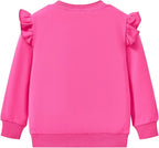 Toddler Baby Girls Cotton Sweater, Long Sleeve Crewneck Sweatshirt Pullover Kids Warm Clothing for Fall Winter