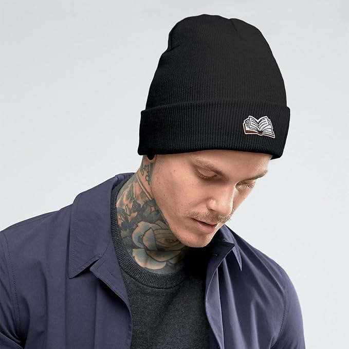 Funny Beanies Warm Knit Hats Fall Winter Black Hip Pop Knit Hat Cap for Women Men