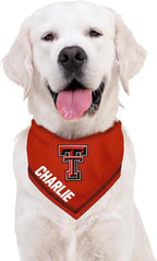 Pets First NCAA Texas TECH Raiders Personalized Tie Around Bandana for Dogs & Cats, Size Small/Medium. Custom Dog Bandana Scarf Bib for Pet Cat Dog. The Ultimate Game-Day & Party Customizable Bandana