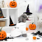 NACOCO Halloween Ghost Dog Costume - Pet Christmas New Year Hoodie Warm Party Coat Outfit for Small and Medium Cat Dog Clothes(White Ghost,L)