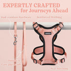 rabbitgoo Cat Harness and Leash for Walking, Escape Proof Soft Adjustable Vest Harnesses for Cats, Easy Control Breathable Reflective Strips Jacket, Light Salmon Pink, M