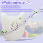 NewKe 4 Pack Deodorizer for Cumrige Self Cleaning Litter Box, Odor Eliminator Compatible with Fumoi Automatic Cat Litter Box, Cute Cat Shaped Design with Camellia Flower Scent, Fragrance Refills