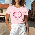 Cat Shirts for Women Cat Mom Tshirts Pet Lover Shirt Cats Paw Print Tee Tops