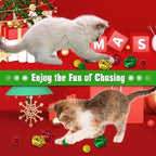 Cat Christmas Stocking, 10 Pack Gifts for Christmas, Interactive Feather Toy with Catnip, Cat Ball Toys, Crinkle Balls, Mice Toys for Indoor Cats & Kitten