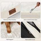 Orthopedic XXL Dog Beds, Waterproof Egg Crate Foam Big Pet Bed for All Breed Sized Dogs 53x42Inch, Washable Extra Large Dog Couch Bed with Removable Cover and Non-Slip Bottom, Beige